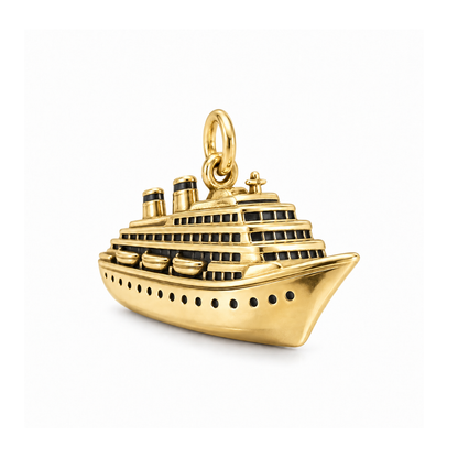 Bon Voyage Cruise Ship Charm — Gold | charm-topics-remaining-444-2026-09-14 | topic-326