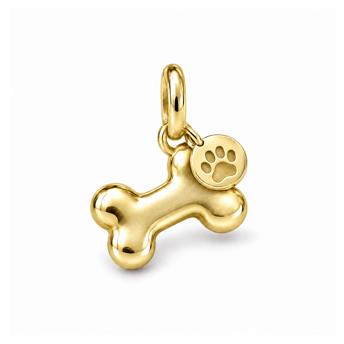 Bone & Paw Keepsake Charm — Gold | charm-topics-remaining-444-2026-09-14 | topic-366