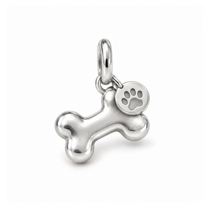 Bone & Paw Keepsake Charm — Silver | charm-topics-remaining-444-2026-09-14 | topic-366