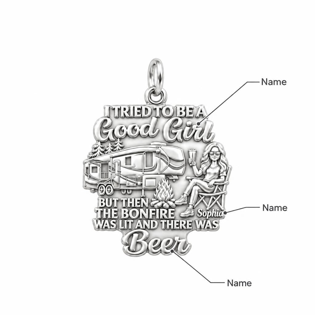 Bonfire and Beer RV Life Charm Bracelet – Personalized Mom Gift – personalization guide