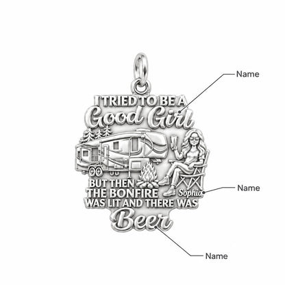 Bonfire and Beer RV Life Charm Bracelet – Personalized Mom Gift – personalization guide