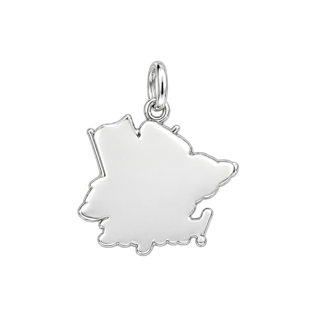 Bonjour Croissant Charm Bracelet – Personalized Traveler Gift – back of the charm, engraving area