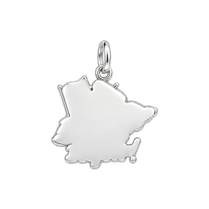 Bonjour Croissant Charm Bracelet – Personalized Traveler Gift – back of the charm, engraving area