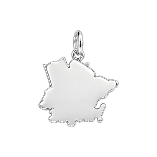 Bonjour Croissant Charm Bracelet – Personalized Traveler Gift – back of the charm, engraving area