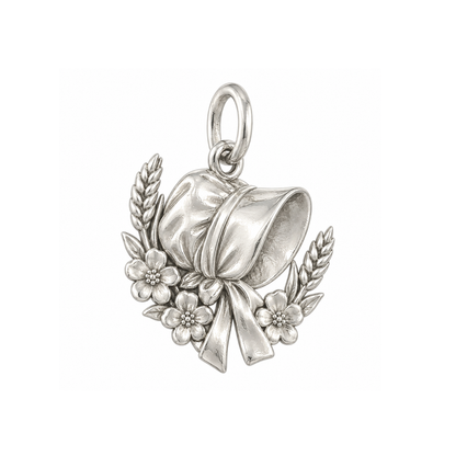 Bonnet and Wildflowers Charm — Silver — 50-works-silver-20260916-183