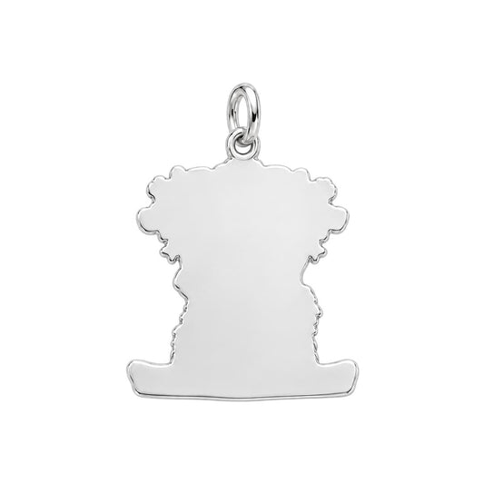 Boring Without Me Charm Bracelet – Personalized Dog Dad Gift – back of the charm, engraving area