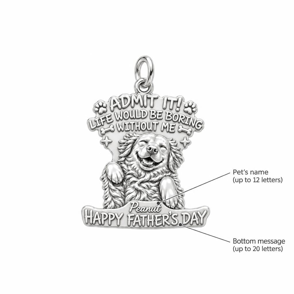 Boring Without Me Charm Bracelet – Personalized Dog Dad Gift – personalization guide
