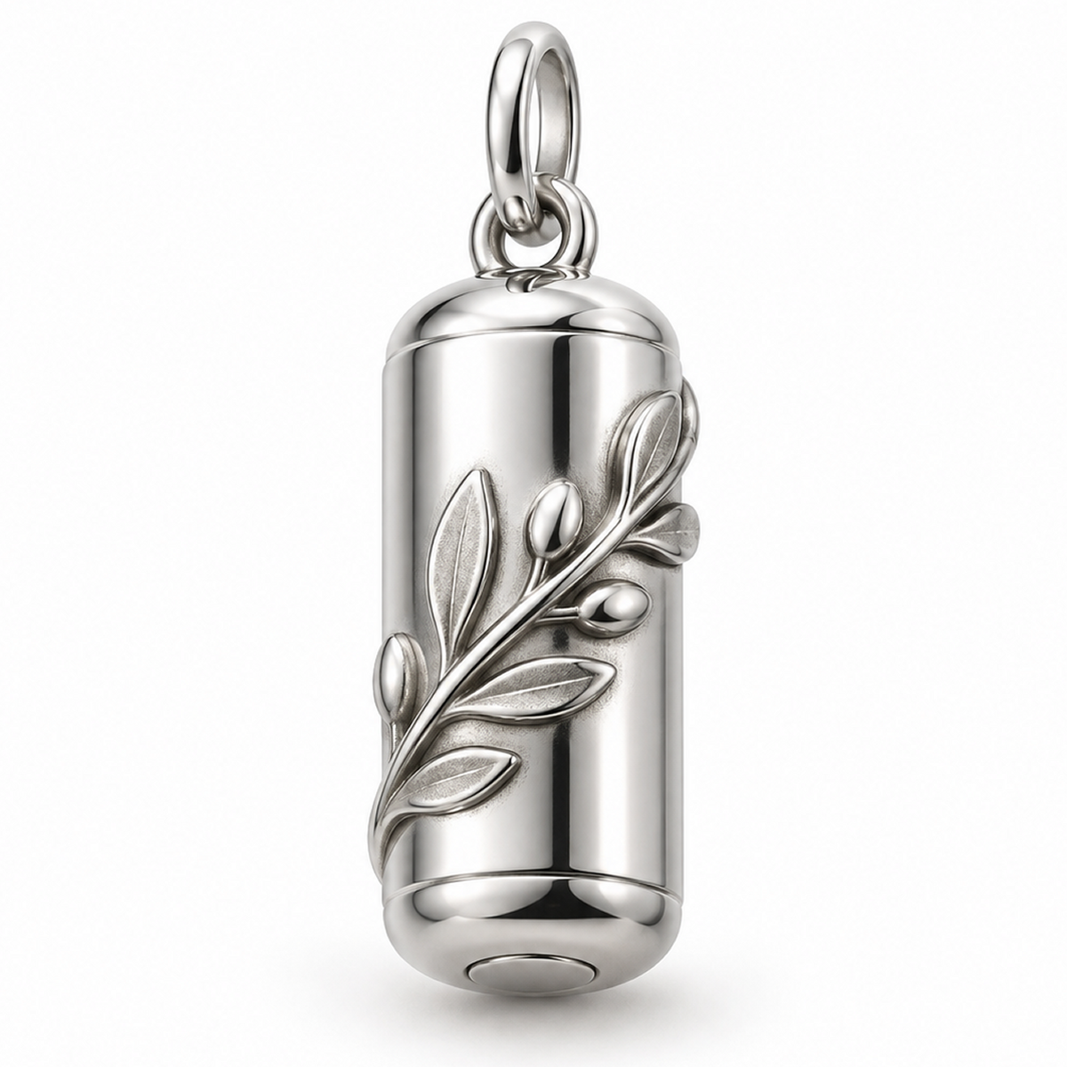 Botanical Memorial Capsule Charm — Silver | charm-topics-remaining-444-2026-09-14 | topic-406