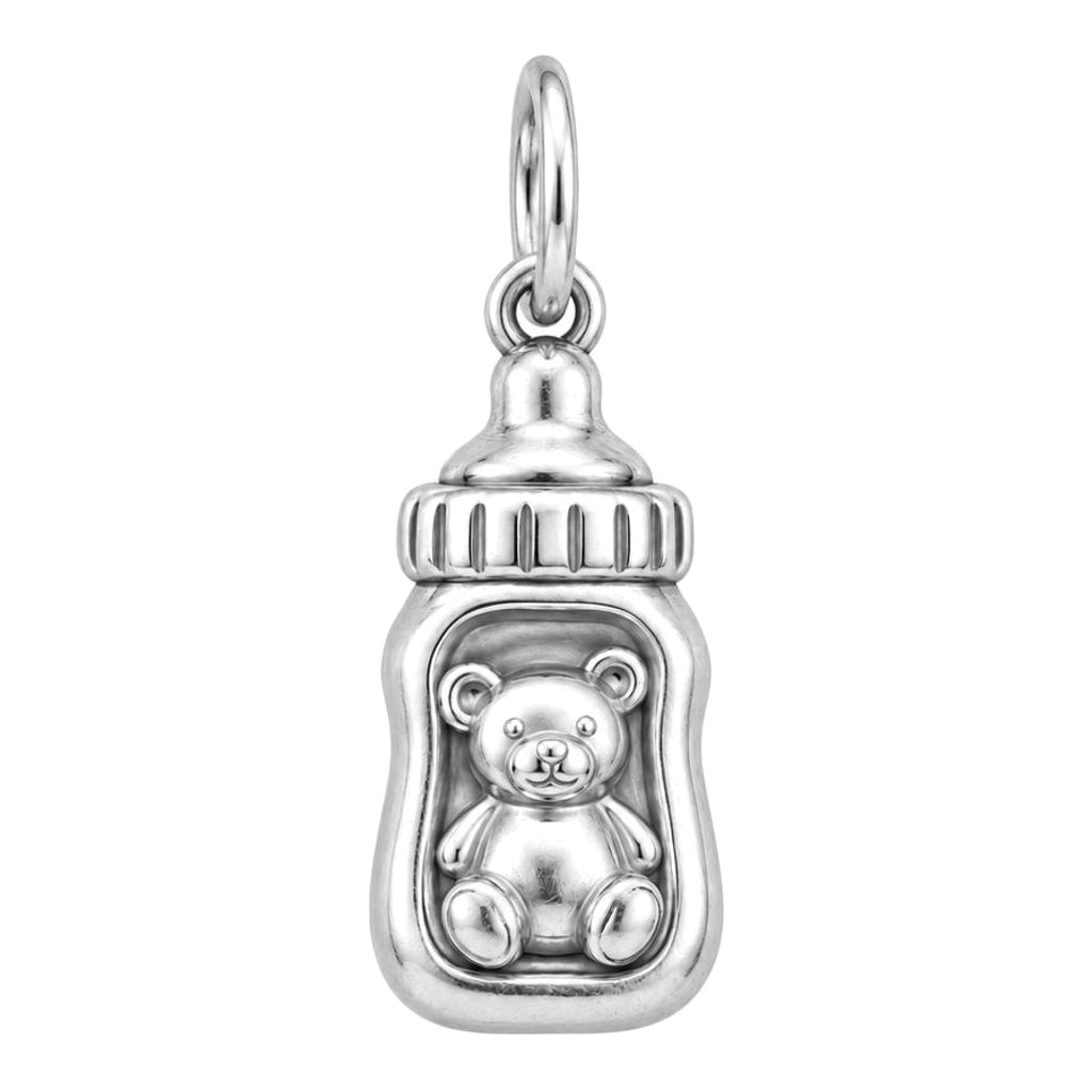 Bottled Love Baby Bottle Charm and Polyester Cord Bracelet Set