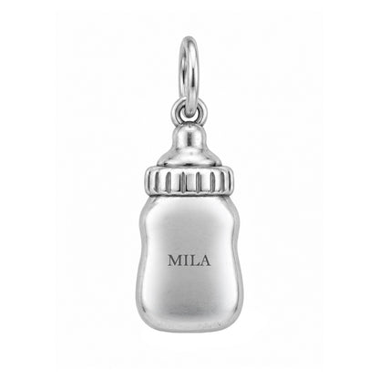 Bottled Love Baby Bottle Charm and Polyester Cord Bracelet Set