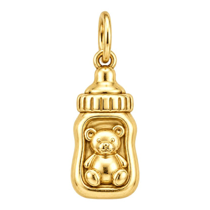Bottled Love Baby Bottle Charm and Polyester Cord Bracelet Set