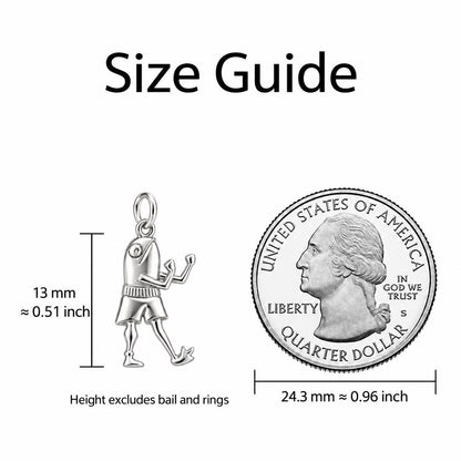Boxing Fish Charm Bracelet – Personalized Athlete Gift – size guide, 13 mm charm next to a quarter