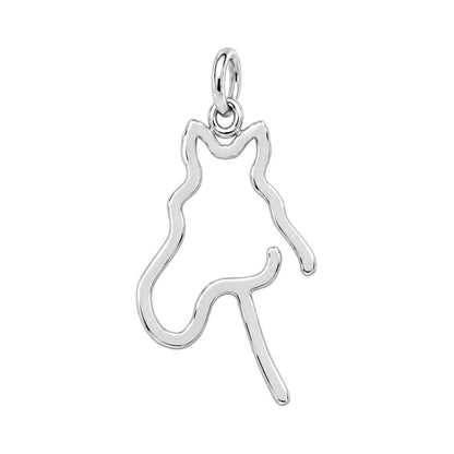 Braided Lasso Horse Charm Bracelet – Personalized Horse Mom Gift – back of the charm, engraving area
