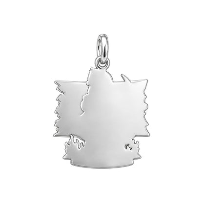 Brave Guardian Firefighter Charm Bracelet – Personalized Gift – back of the charm, engraving area
