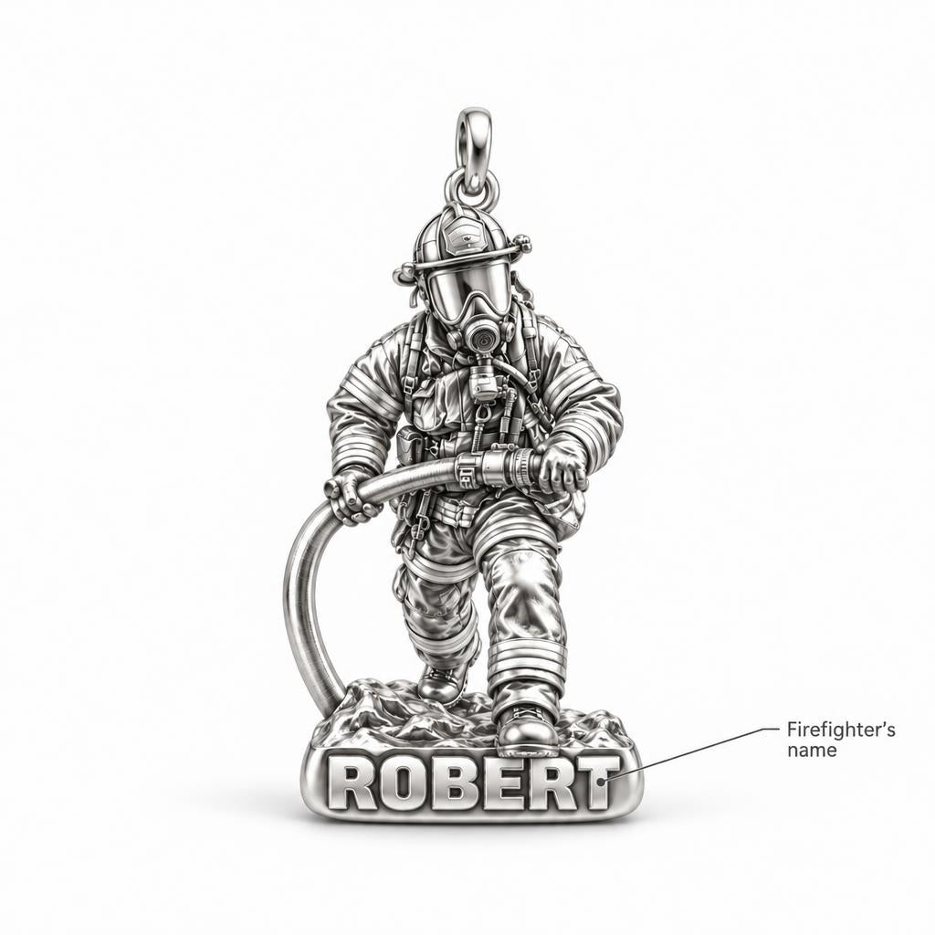 Brave Heart Firefighter Charm Bracelet – Personalized Hero Gift – personalization guide