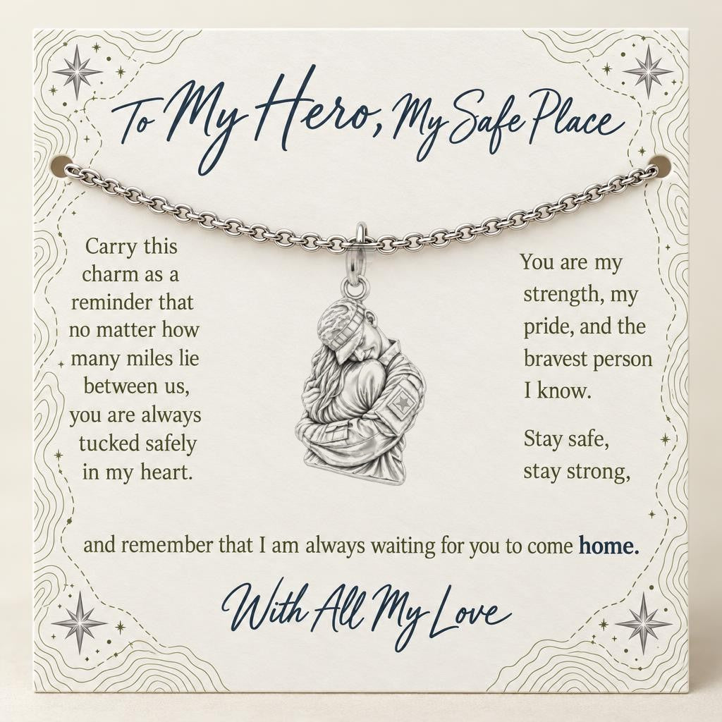 Brave Heart Homecoming Charm Bracelet Set – silver, on its message card