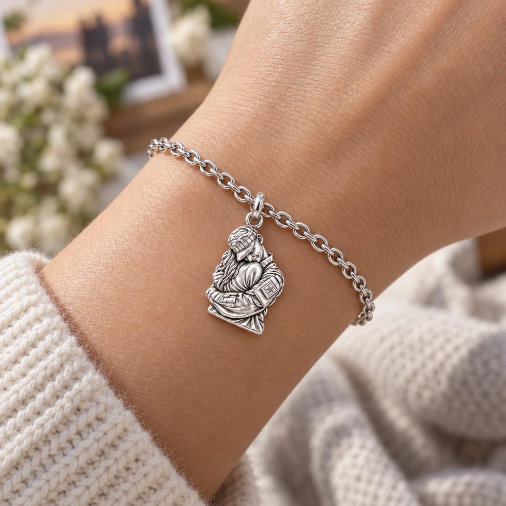 Brave Heart Homecoming Charm Bracelet Set – worn / in use