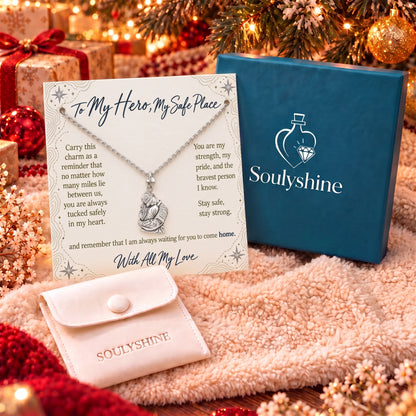 Brave Heart Homecoming Charm Necklace Set – gift box with the message card