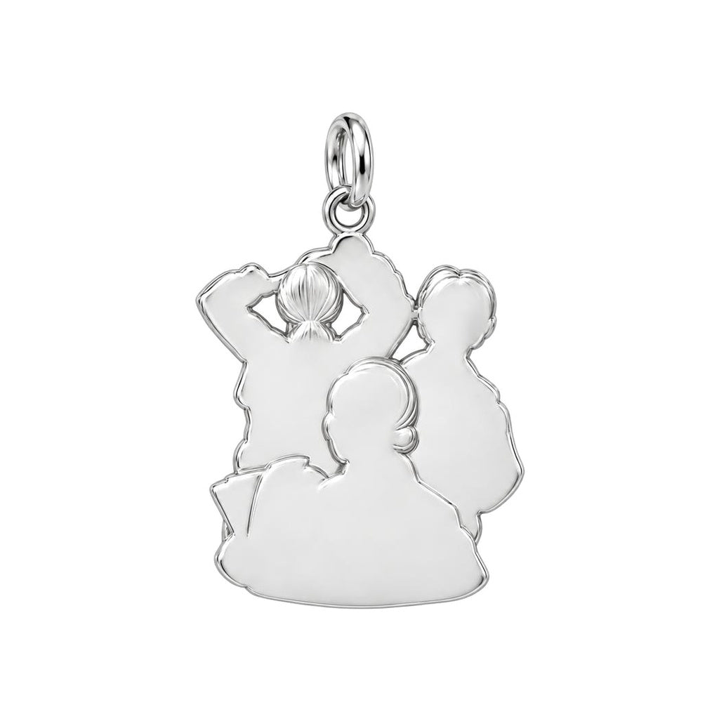 Brave Service Sisters Charm Bracelet – Personalized Veteran Gift – back of the charm, engraving area