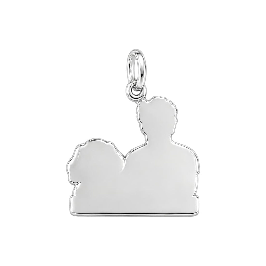 Brews and Best Friends Charm Bracelet – Personalized Dad Gift – back of the charm, engraving area