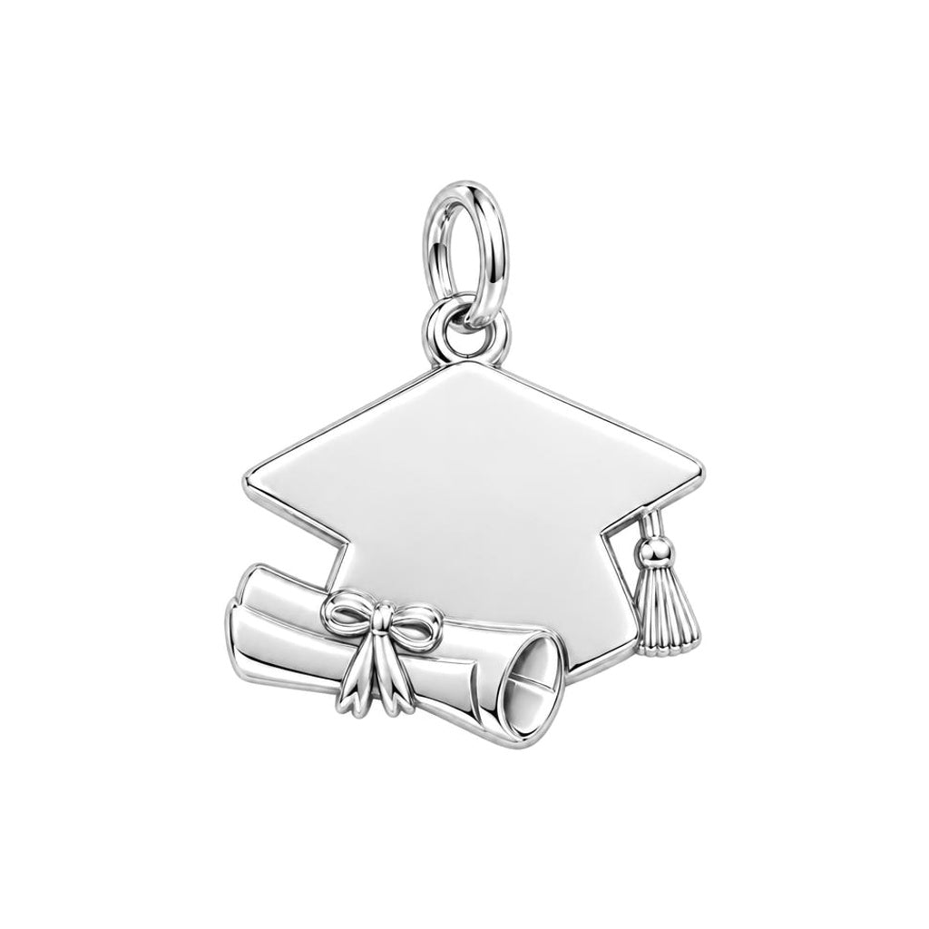 Bright Future Diploma Charm Bracelet – Personalized Grad Gift – back of the charm, engraving area
