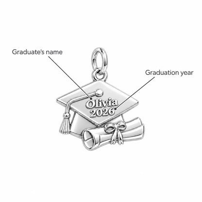Bright Future Diploma Charm Bracelet – Personalized Grad Gift – personalization guide