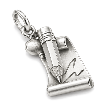 Bright Idea Pencil Charm — Silver Super Macro | charm-topics-remaining-444-2026-09-14 | topic-263
