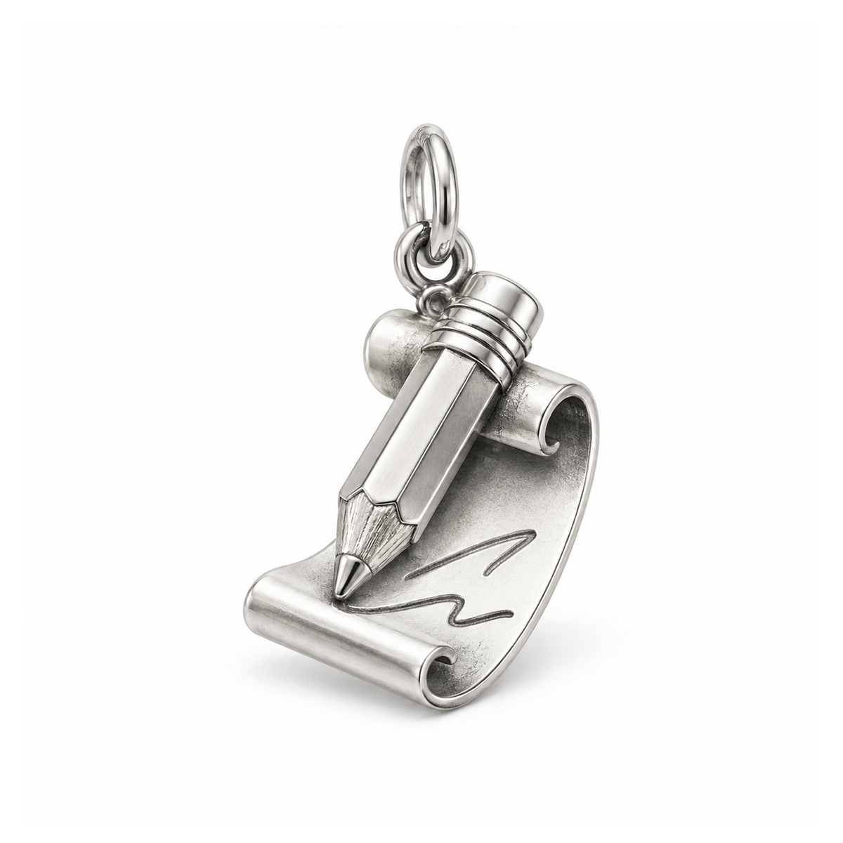 Bright Idea Pencil Charm — Silver | charm-topics-remaining-444-2026-09-14 | topic-263