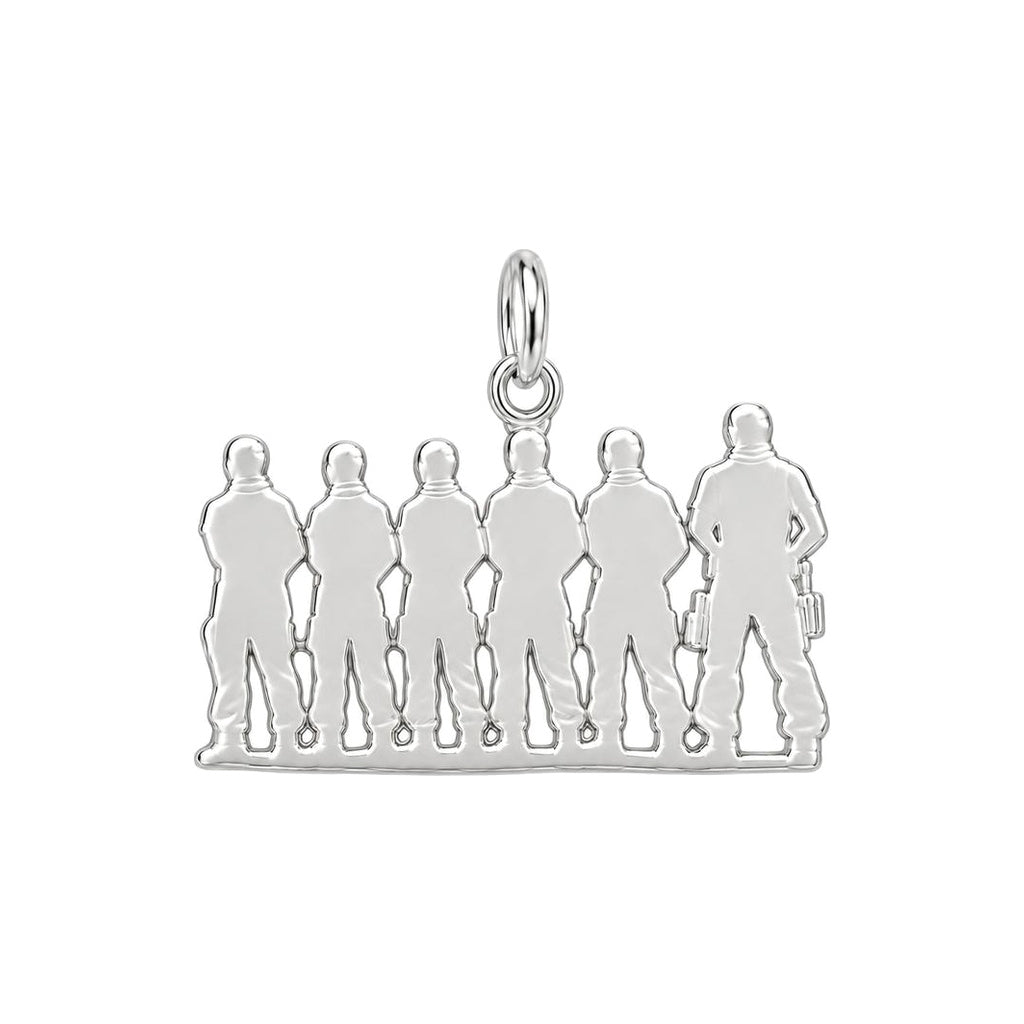 Brothers in Arms Charm Bracelet – Personalized Veteran Gift – back of the charm, engraving area