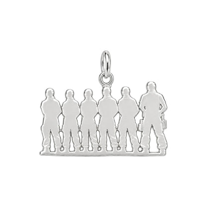 Brothers in Arms Charm Bracelet – Personalized Veteran Gift – back of the charm, engraving area