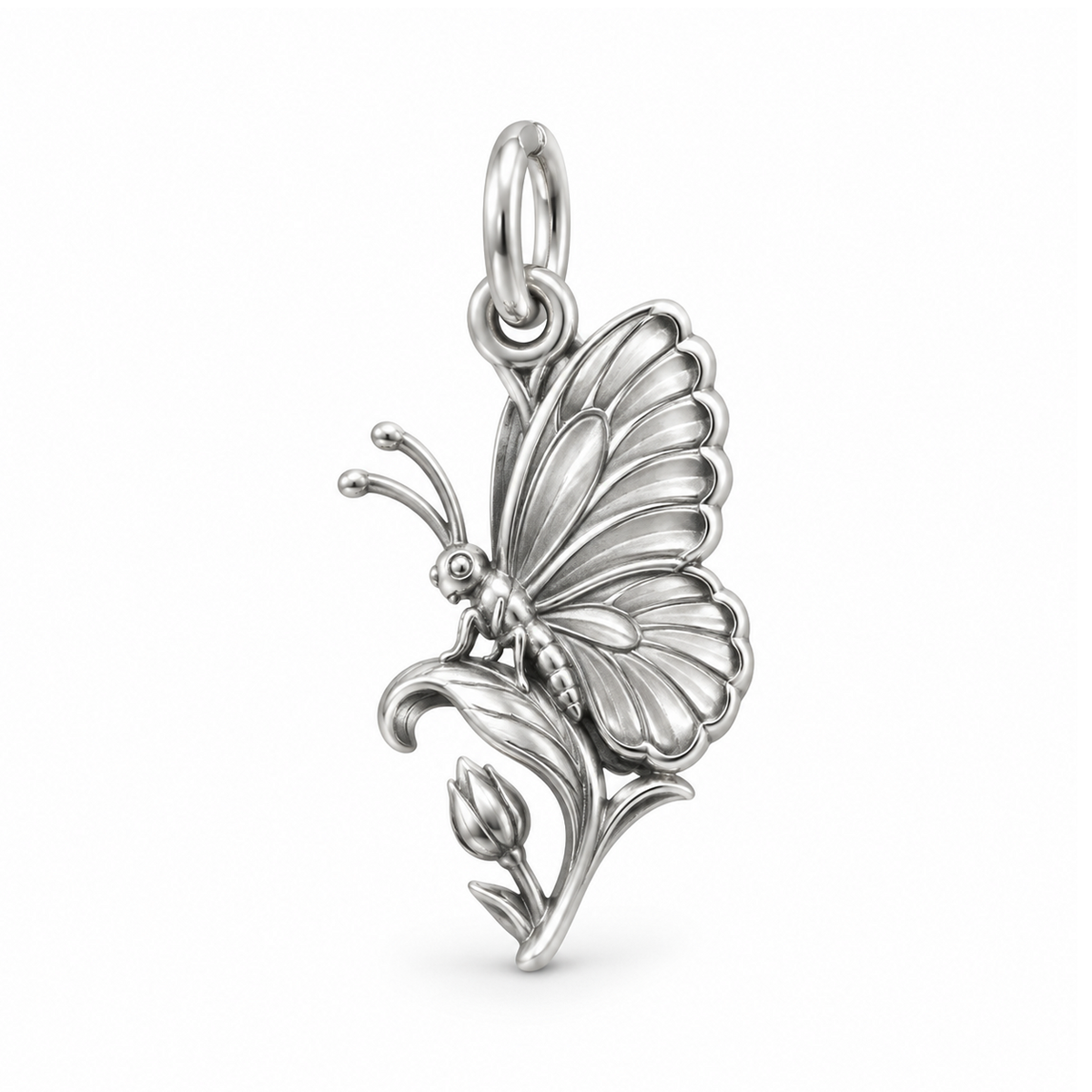Butterfly Bloom Charm — Silver | charm-topics-remaining-444-2026-09-14 | topic-031