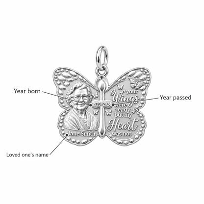 Butterfly Wings Memorial Charm Bracelet – Personalized Bereavement – personalization guide