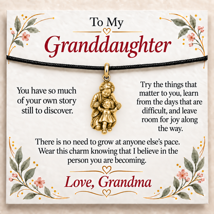 Grandma's First Steps Charm: Grow Your Way — Main image, gold finish