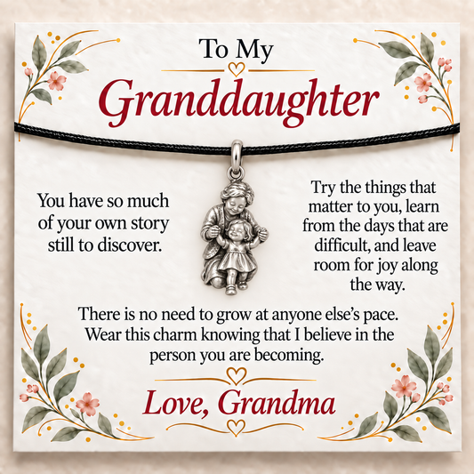 Grandma's First Steps Charm: Grow Your Way — Main image, silver finish
