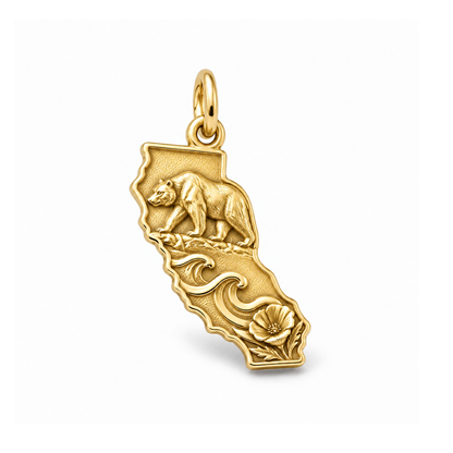 California Wild Spirit Charm — Gold | charm-topics-remaining-444-2026-09-14 | topic-317
