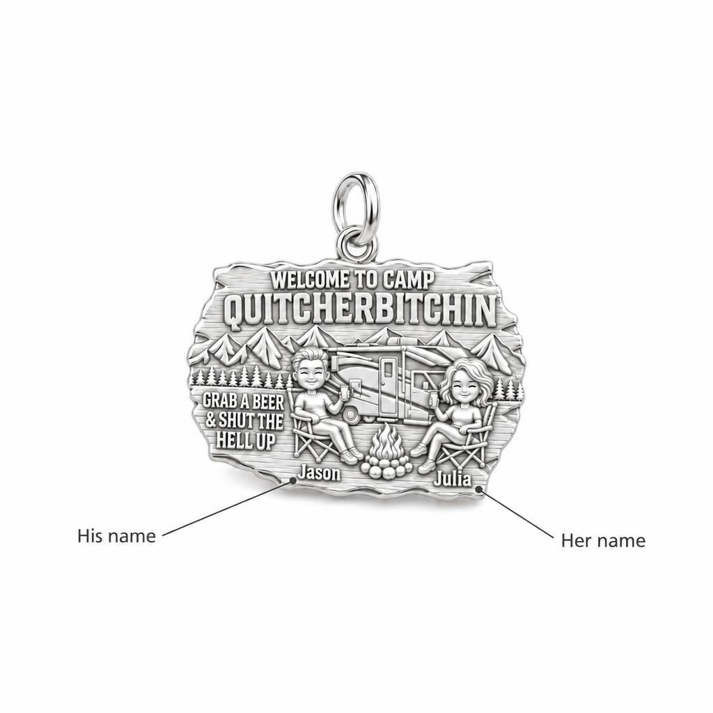 Camp Quitcherbitchin Charm Bracelet – Personalized Couple Gift – personalization guide