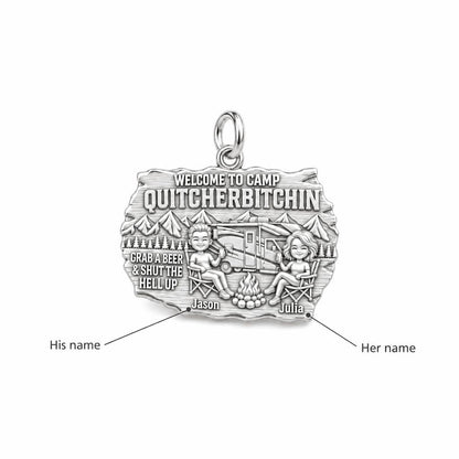 Camp Quitcherbitchin Charm Bracelet – Personalized Couple Gift – personalization guide