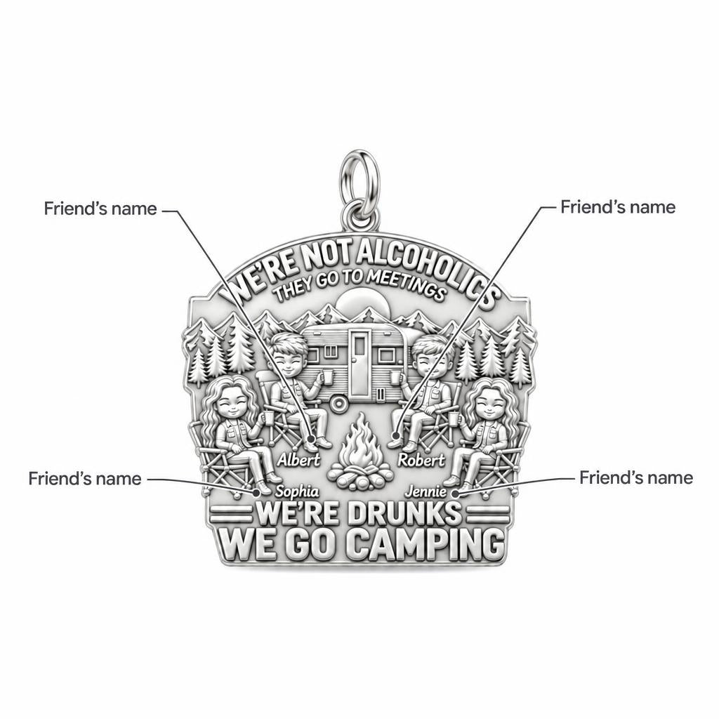 Camping Friends Campfire Charm Bracelet – Personalized Bestie Gift – personalization guide