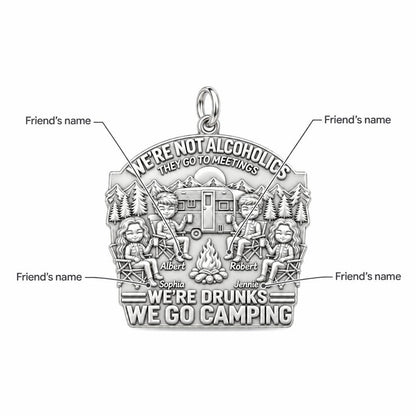 Camping Friends Campfire Charm Bracelet – Personalized Bestie Gift – personalization guide