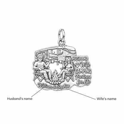 Camping Partners For Life Charm Bracelet – Personalized Couple Gift – personalization guide