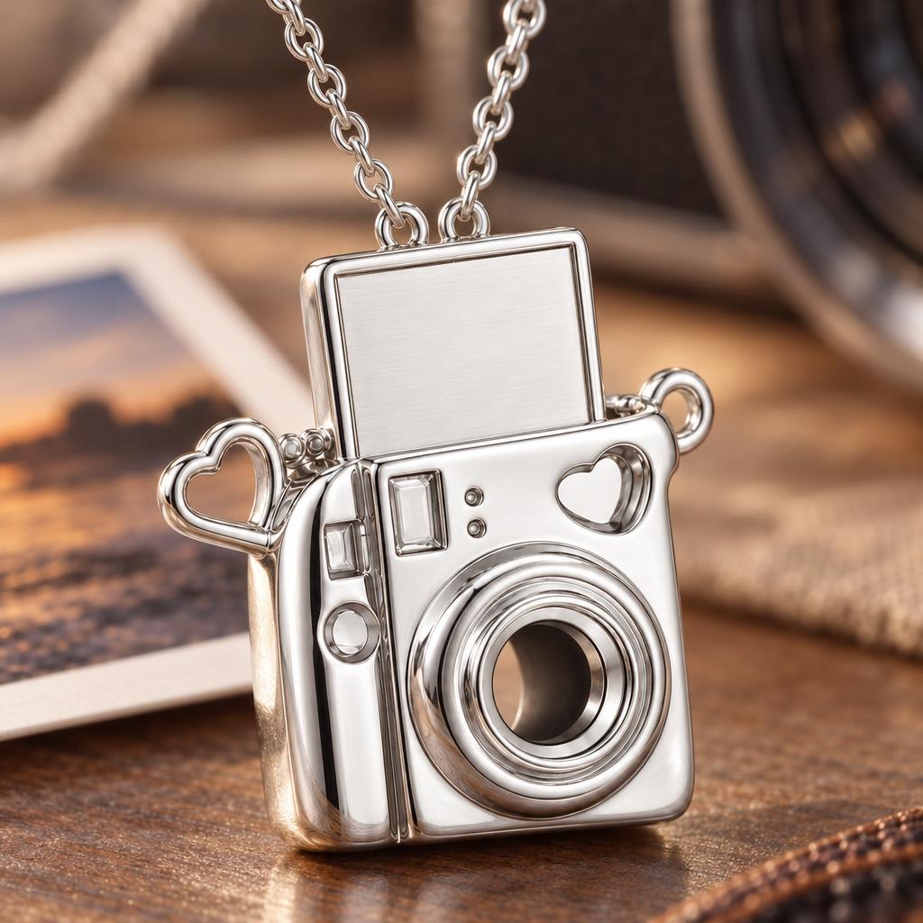 Captured Moments Camera Charm – Personalized Photographer Gift – macro detail of the charm