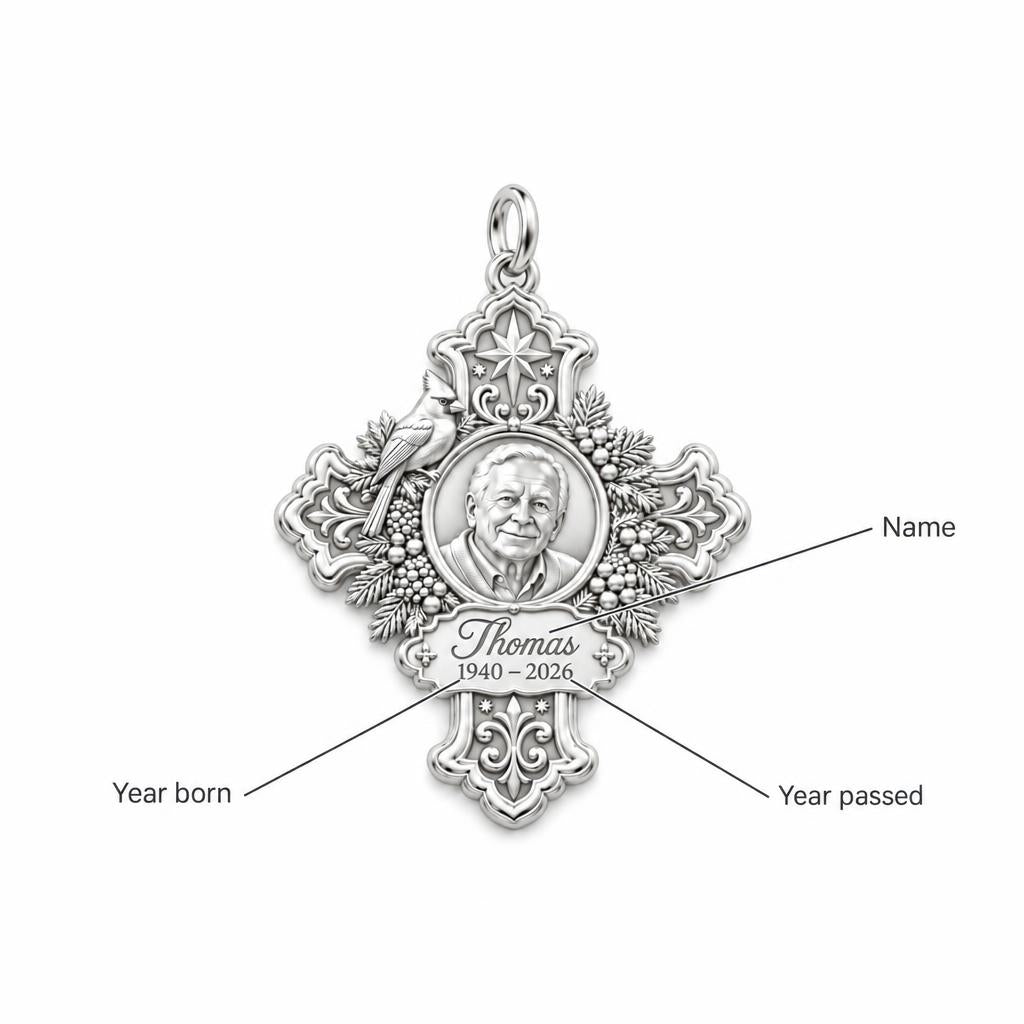 Cardinal Cross Memorial Charm Bracelet – Personalized Bereavement Gift – personalization guide