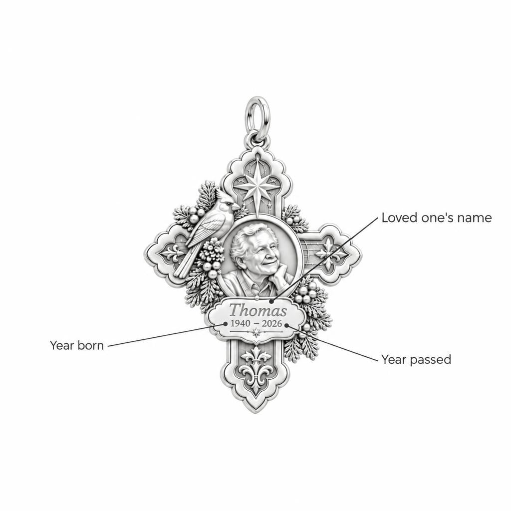 Cardinal Cross Remembrance Charm Bracelet – Personalized Memorial Gift – personalization guide