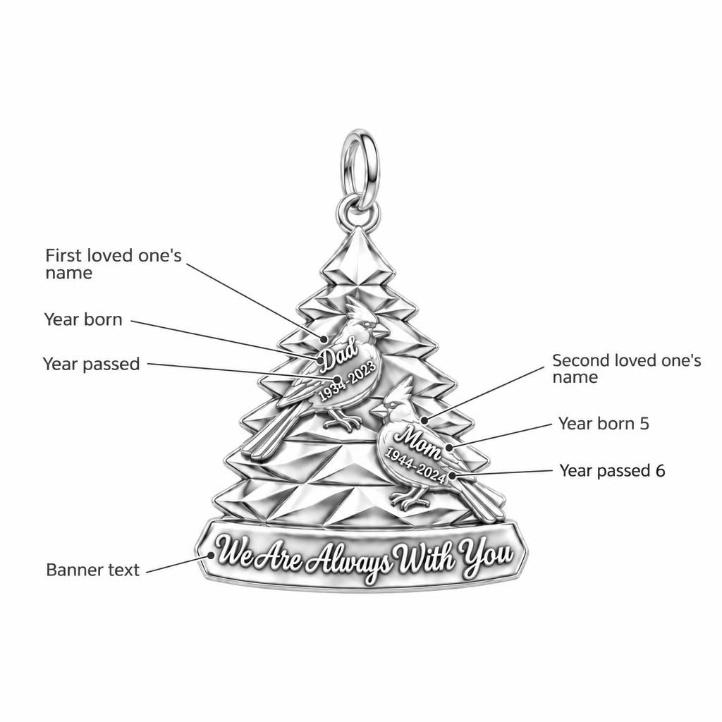 Cardinal Eternal Tree Charm Bracelet – Personalized Memorial Gift – personalization guide