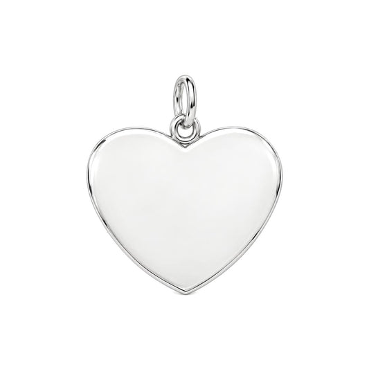 Cardinal Portrait Heart Charm Bracelet – Personalized Memorial Gift – back of the charm, engraving area