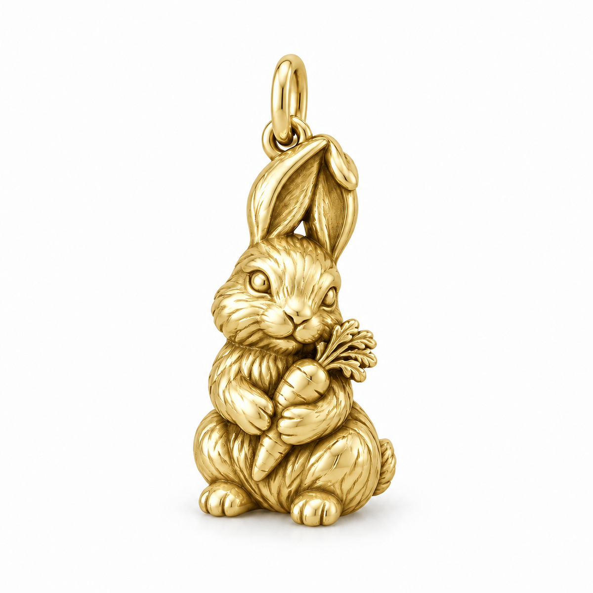 Carrot Cuddle Bunny Charm — Gold | charm-topics-remaining-444-2026-09-14 | topic-370