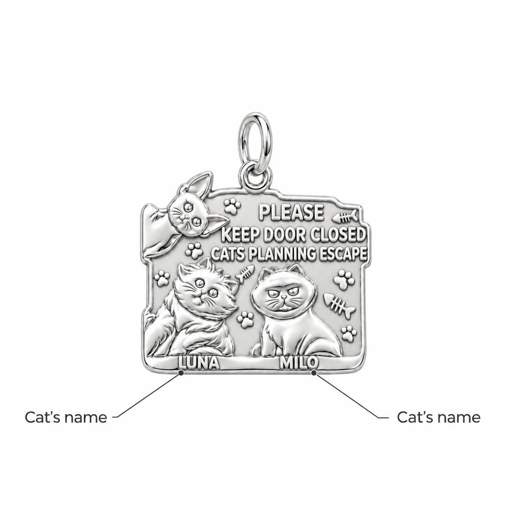 Cat Escape Artist Charm Bracelet – Personalized Cat Mom Gift – personalization guide