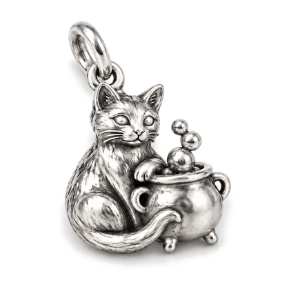 Cauldron Cat Charm — Silver Super Macro | charm-topics-remaining-444-2026-09-14 | topic-164