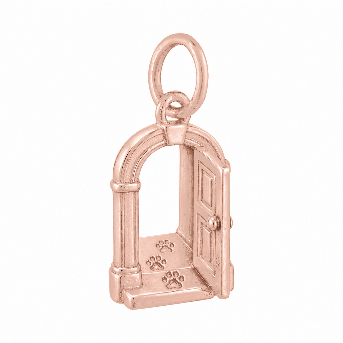 The Door to Home Charm — Rose Gold | codex-batch:charmco60-collections-20260910 | 01-our-beginning/04-open-door