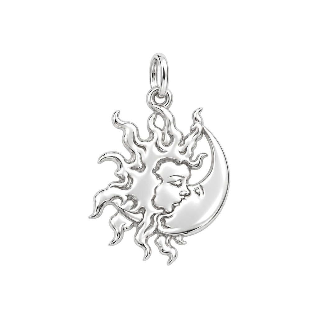 Celestial Eternal Bond Charm Bracelet – Personalized Mom Gift – silver charm, front view